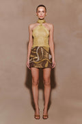 Nikki Lurex Top With Hardware - Gold
