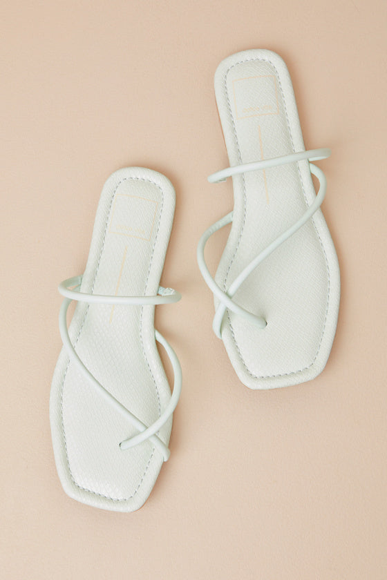 Leanna Cucumber Strappy Slide Sandals
