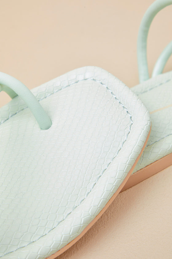 Leanna Cucumber Strappy Slide Sandals