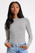 Anything is Posh-ible White Striped Top
