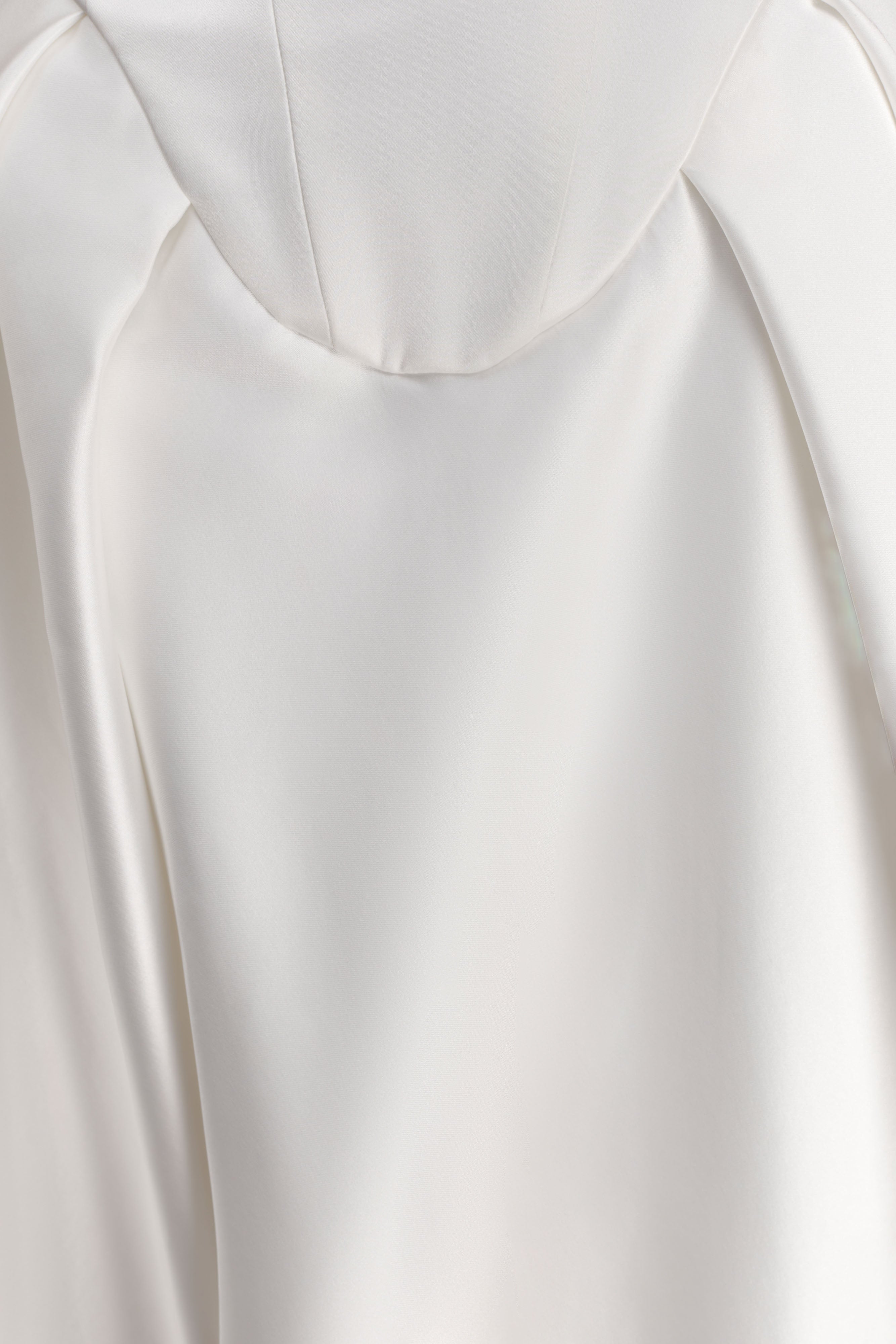 Willow Off Shoulder Satin Maxi Gown - White
