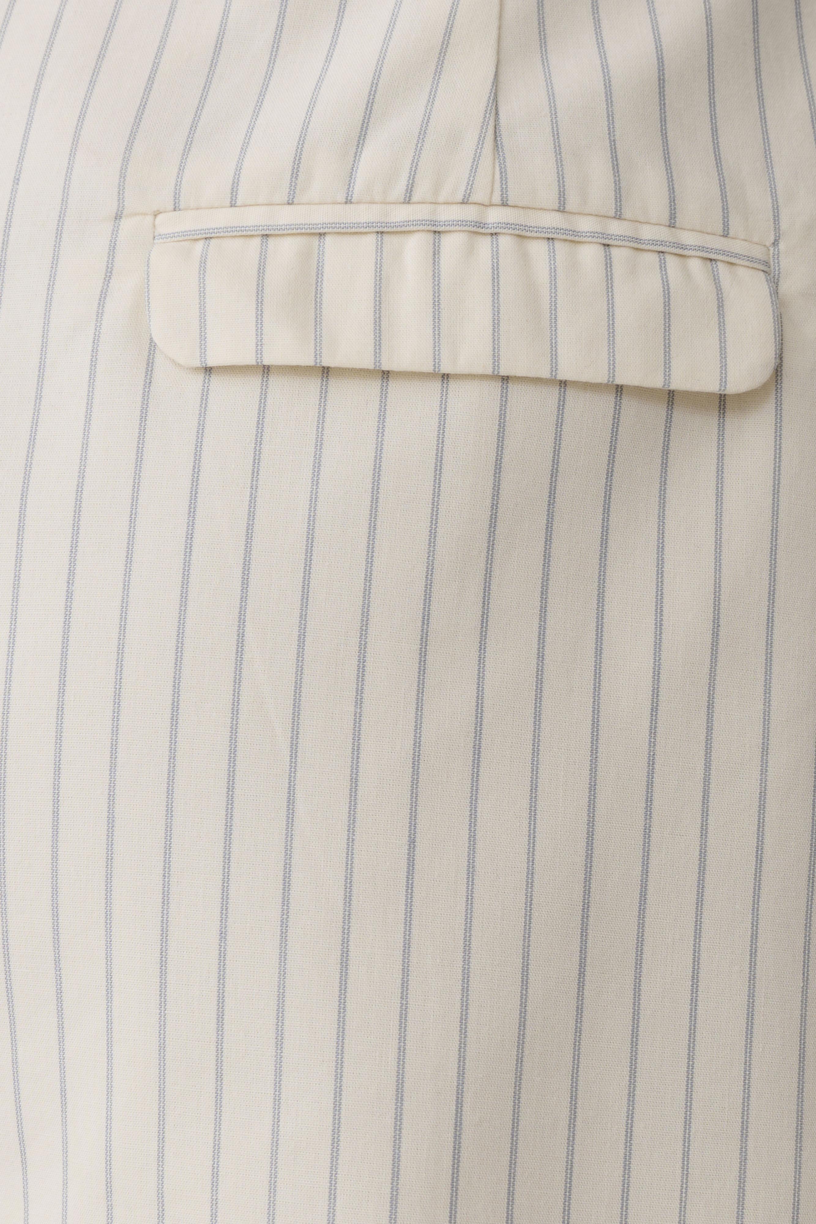 Alina Pintuck Cotton Shorts - Stripe