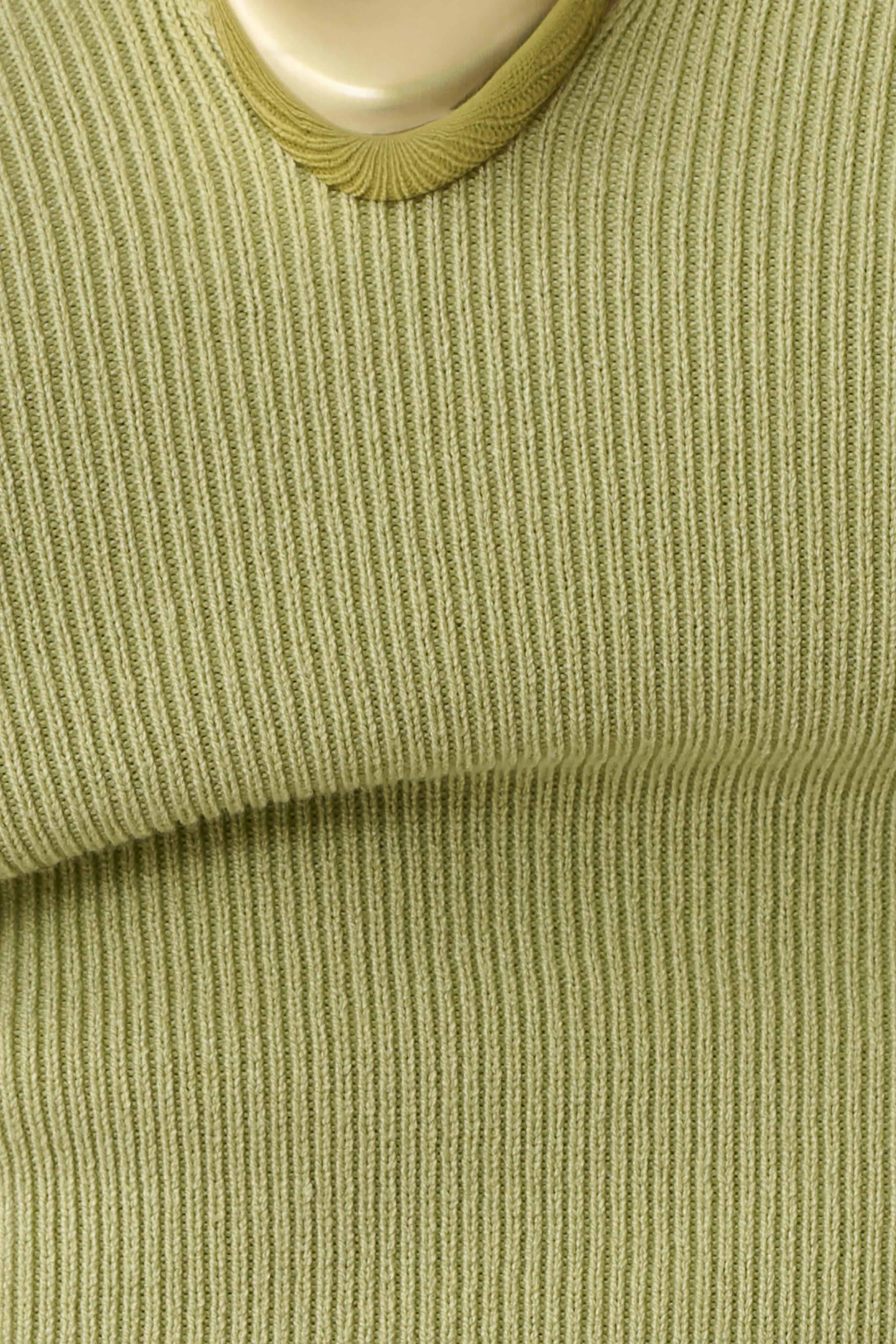 Dimitri Knit Halter Top With Hardware - Light Olive