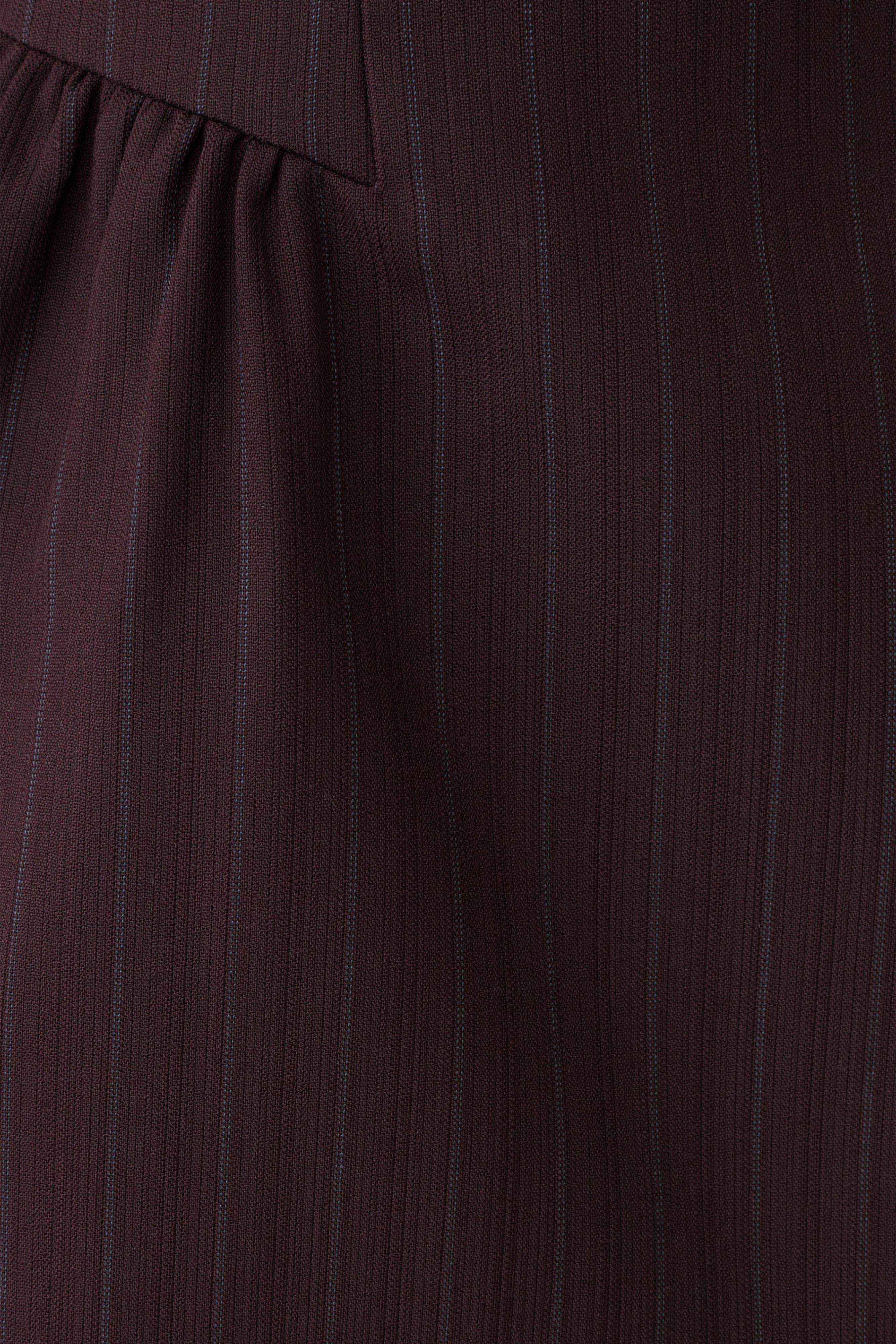 Hallie Boat Neck Mini Dress - Plum Pinstripe