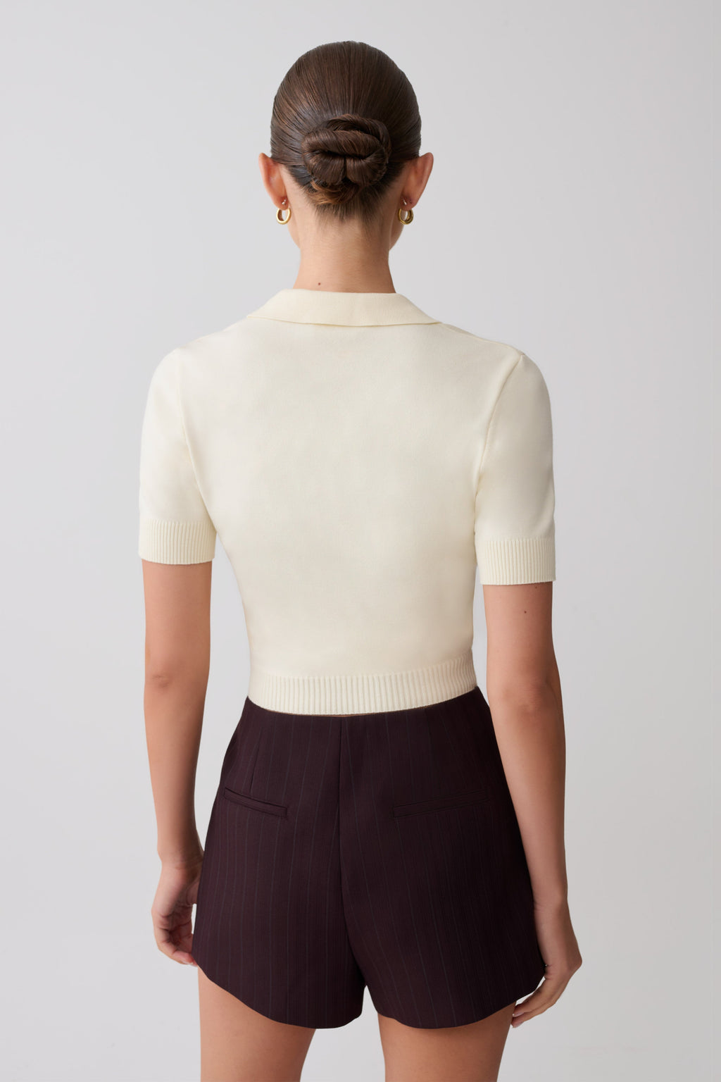 Philly Knit Button Up Top - Ivory