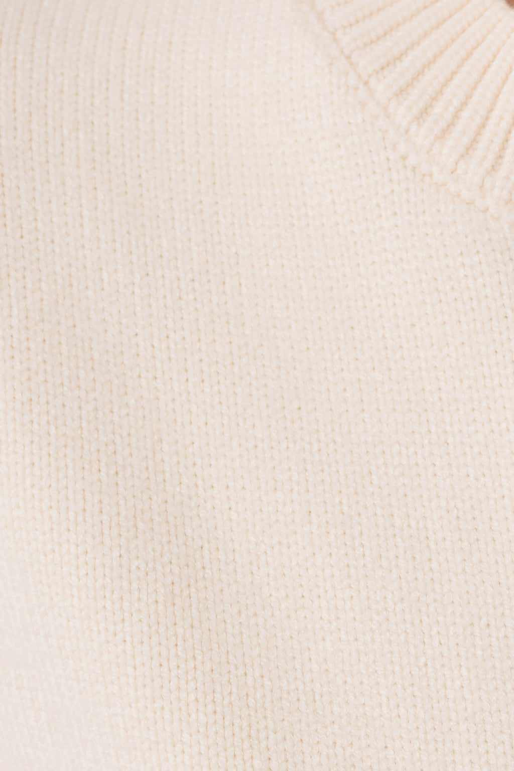 Lara Knit Cardigan With Scarf - Ivory