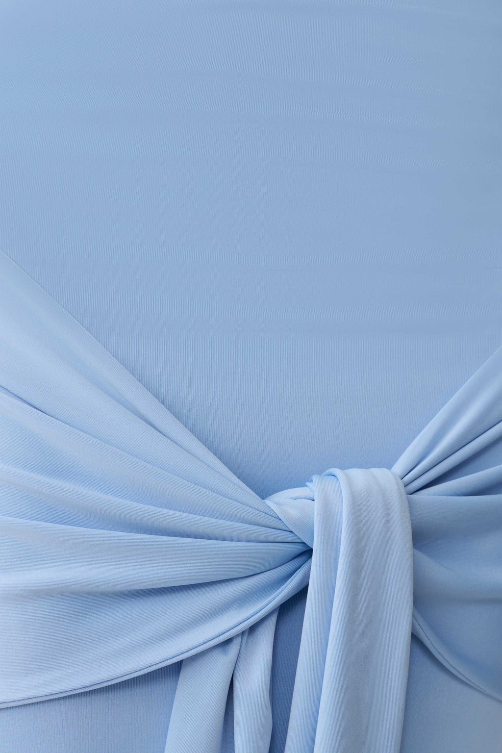 Maiara Shortsleeve Slinky Tie Maxi Dress - Sea Blue