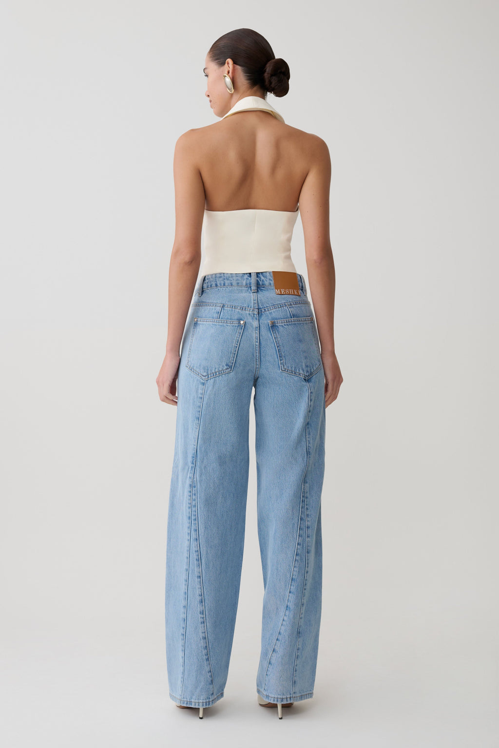 Roy Mid Rise Wide Leg Denim Jeans - Classic Blue