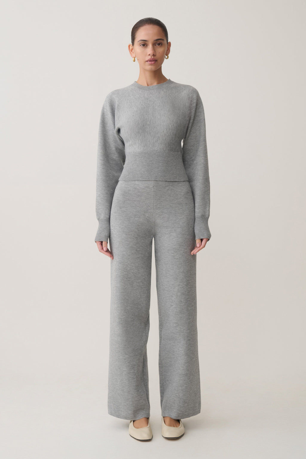 Ciaralee Cinched Waist Jumper - Grey Marle
