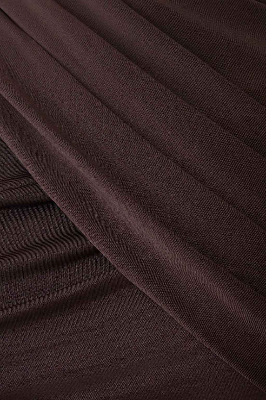 Adrienne One Shoulder Slinky Top - Chocolate