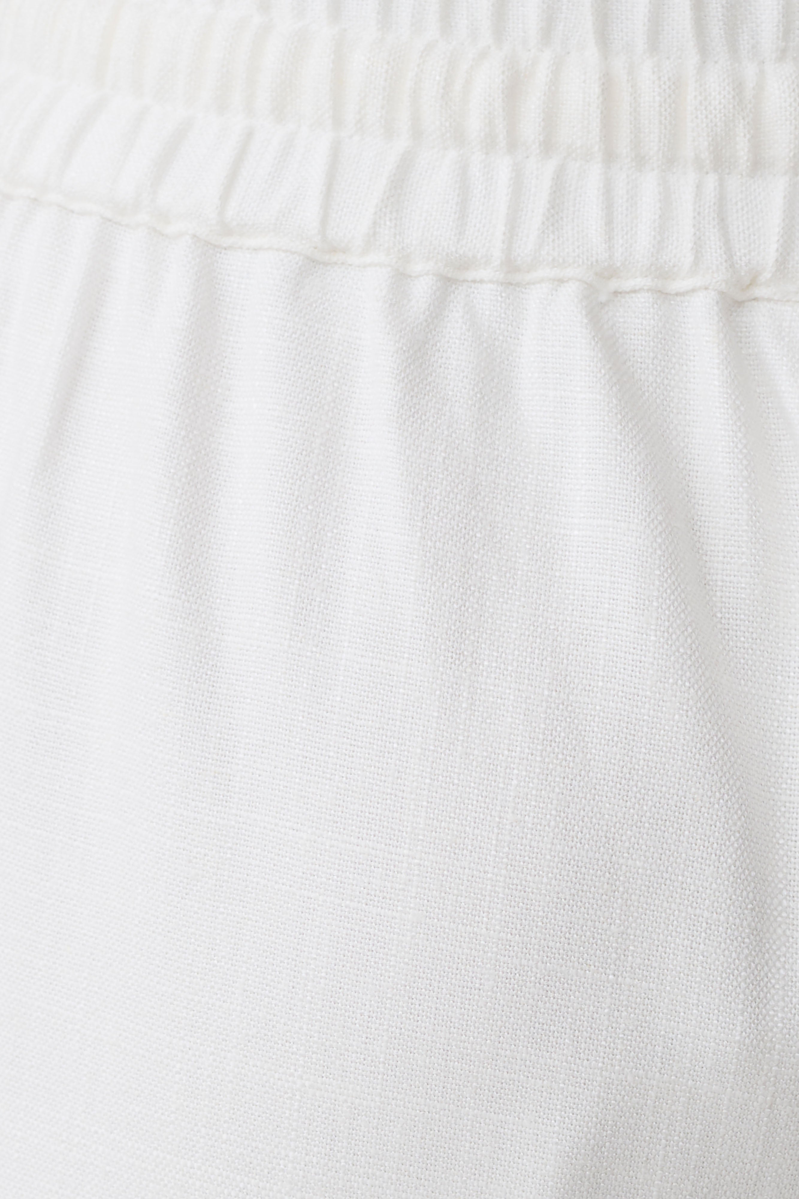 Selena Linen Straight Leg Pant - White