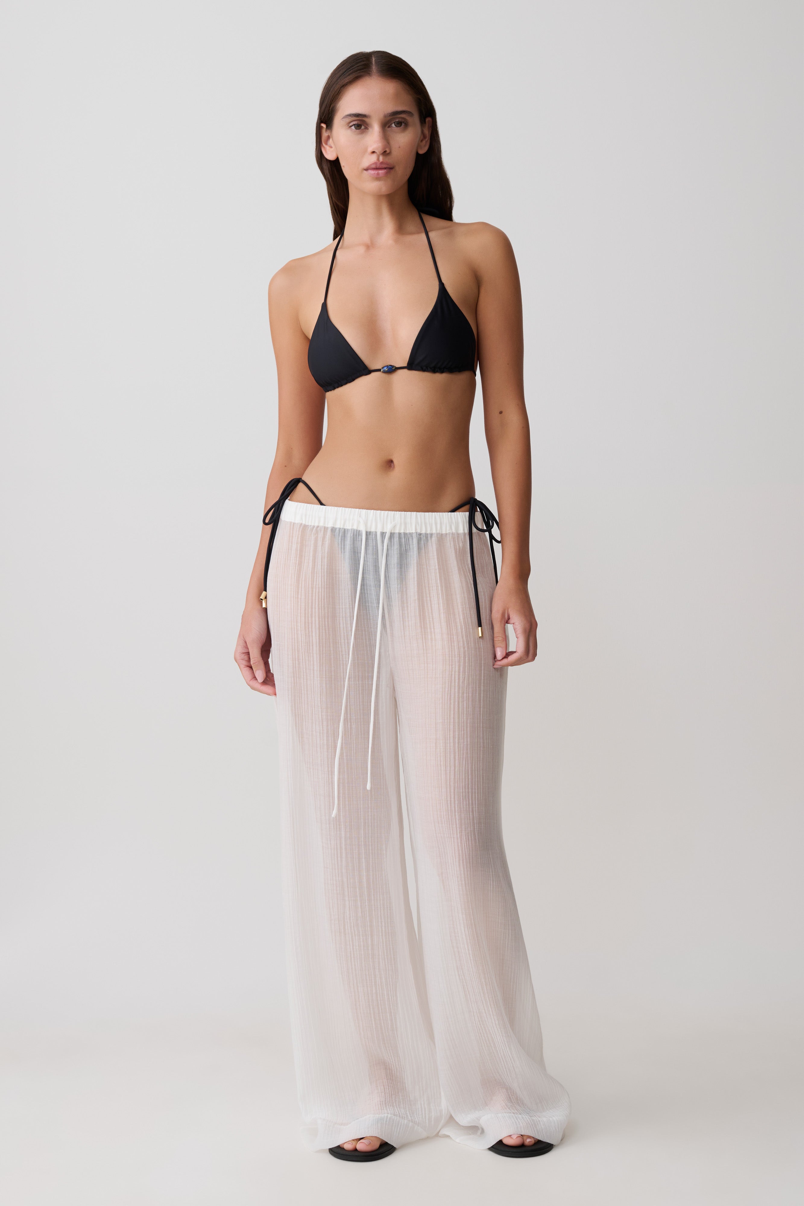 Blossom Classic Triangle Bikini Top - Black