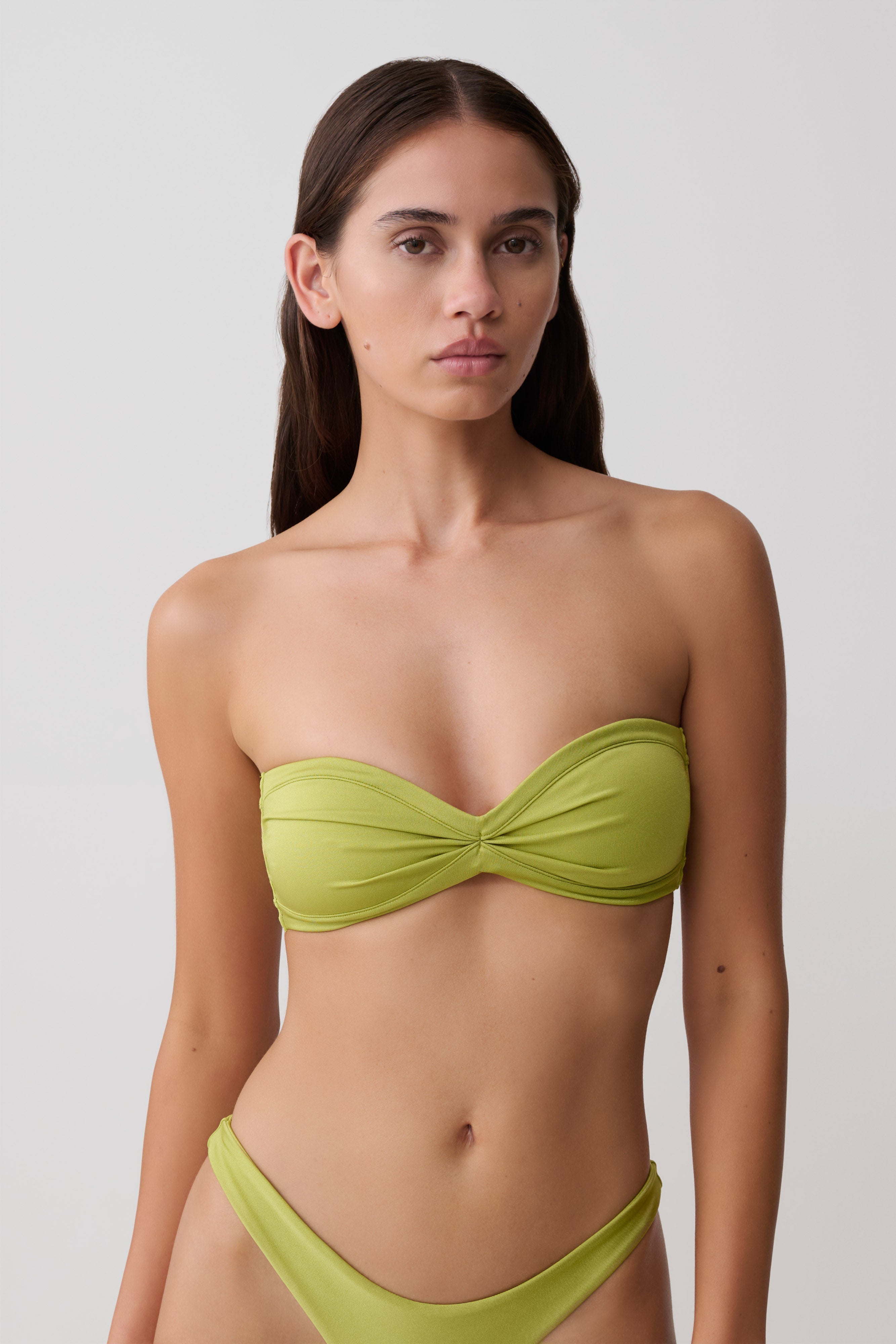 Briar Strapless Bikini Top - Green