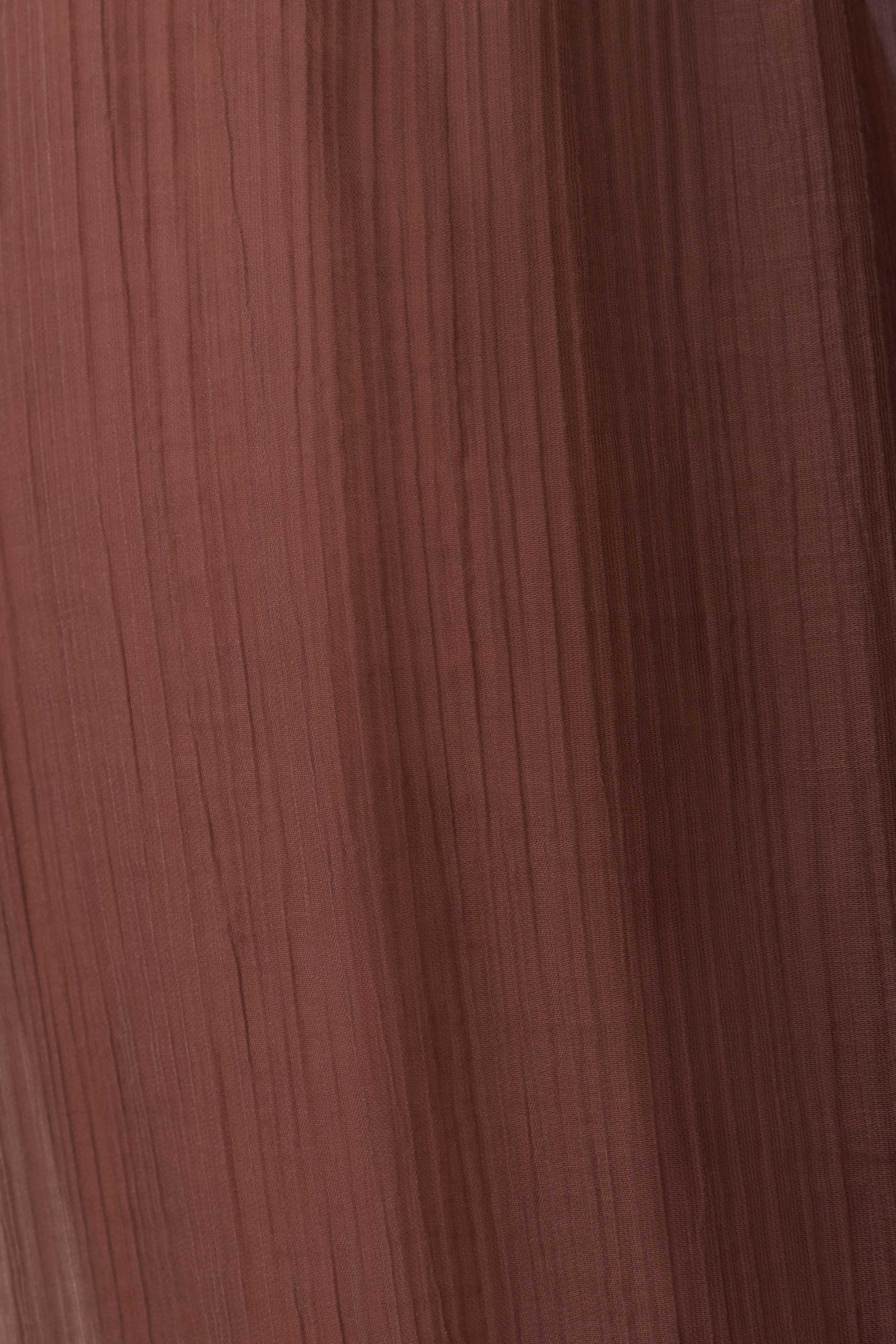 Leilani Sheer Drawstring Wide Leg Pants - Chocolate