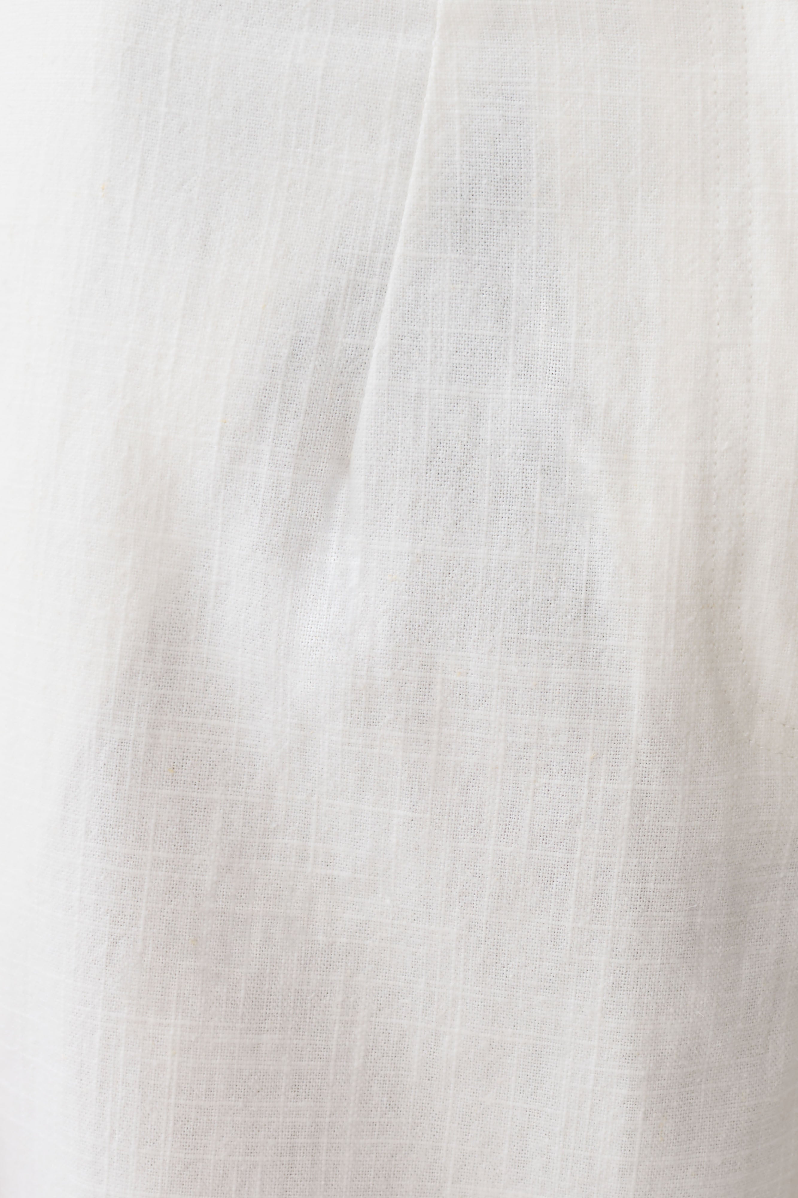 Brielle Straight Leg Linen Pant - White