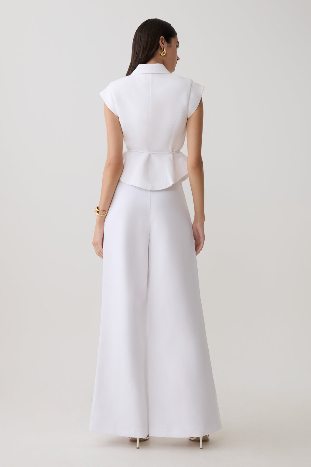 Andina Shortsleeve Linen Top - White