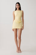 Bexley Draped Mini Dress - Butter