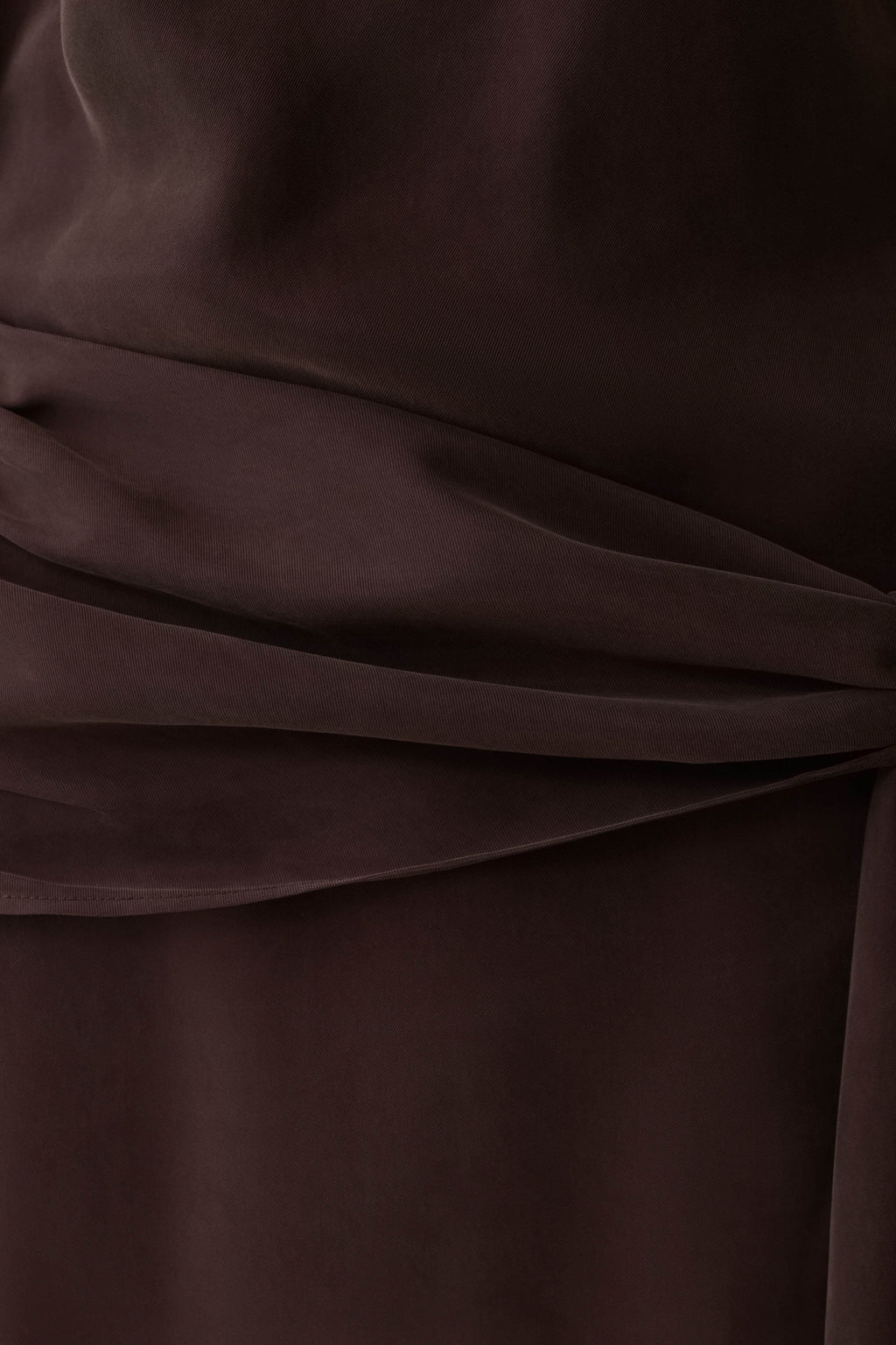 Felicity Short Sleeve Dress With Waist Tie - Dark Chocolate