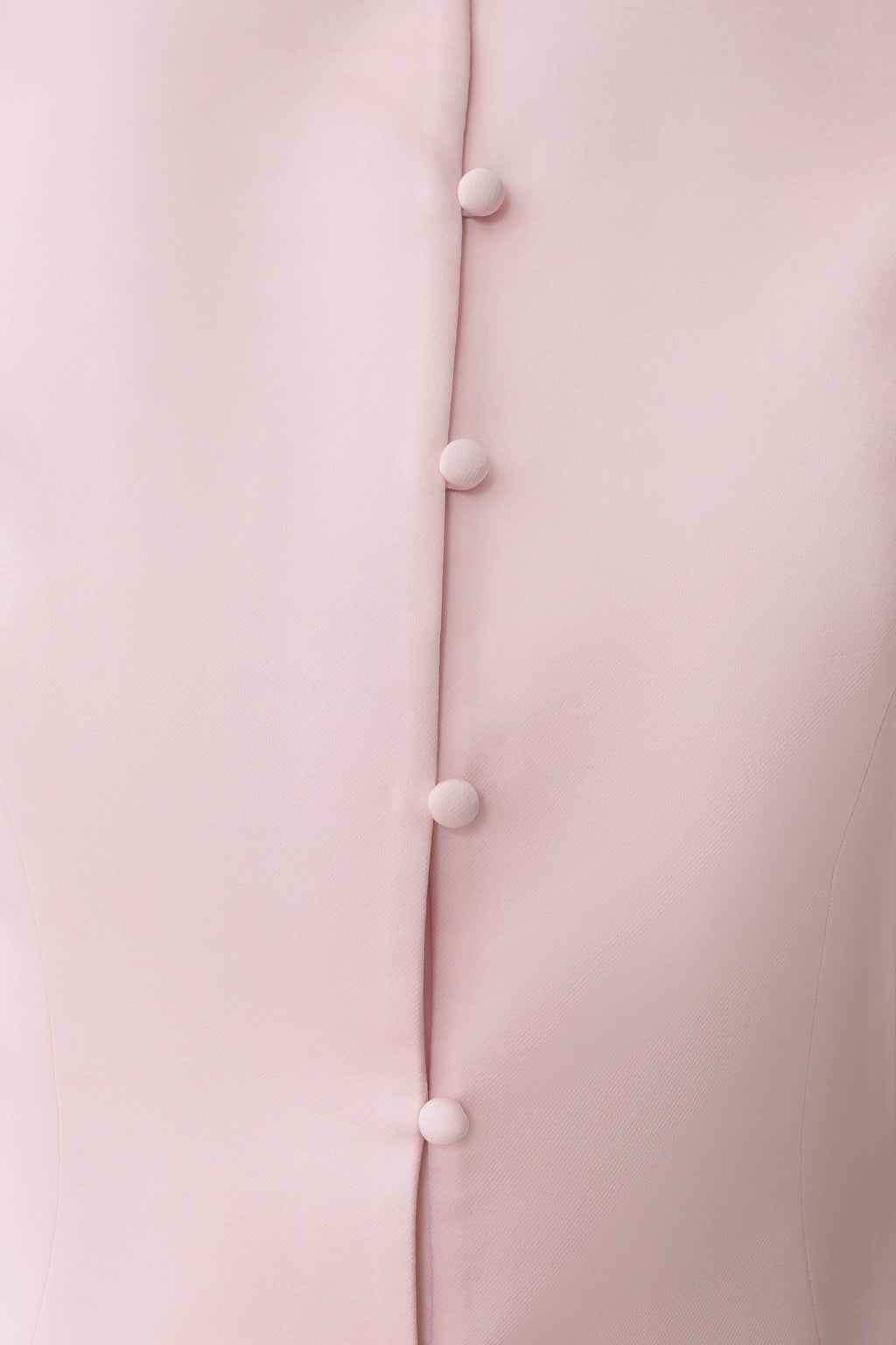 Anne Short Sleeve Satin Top - Pale Pink