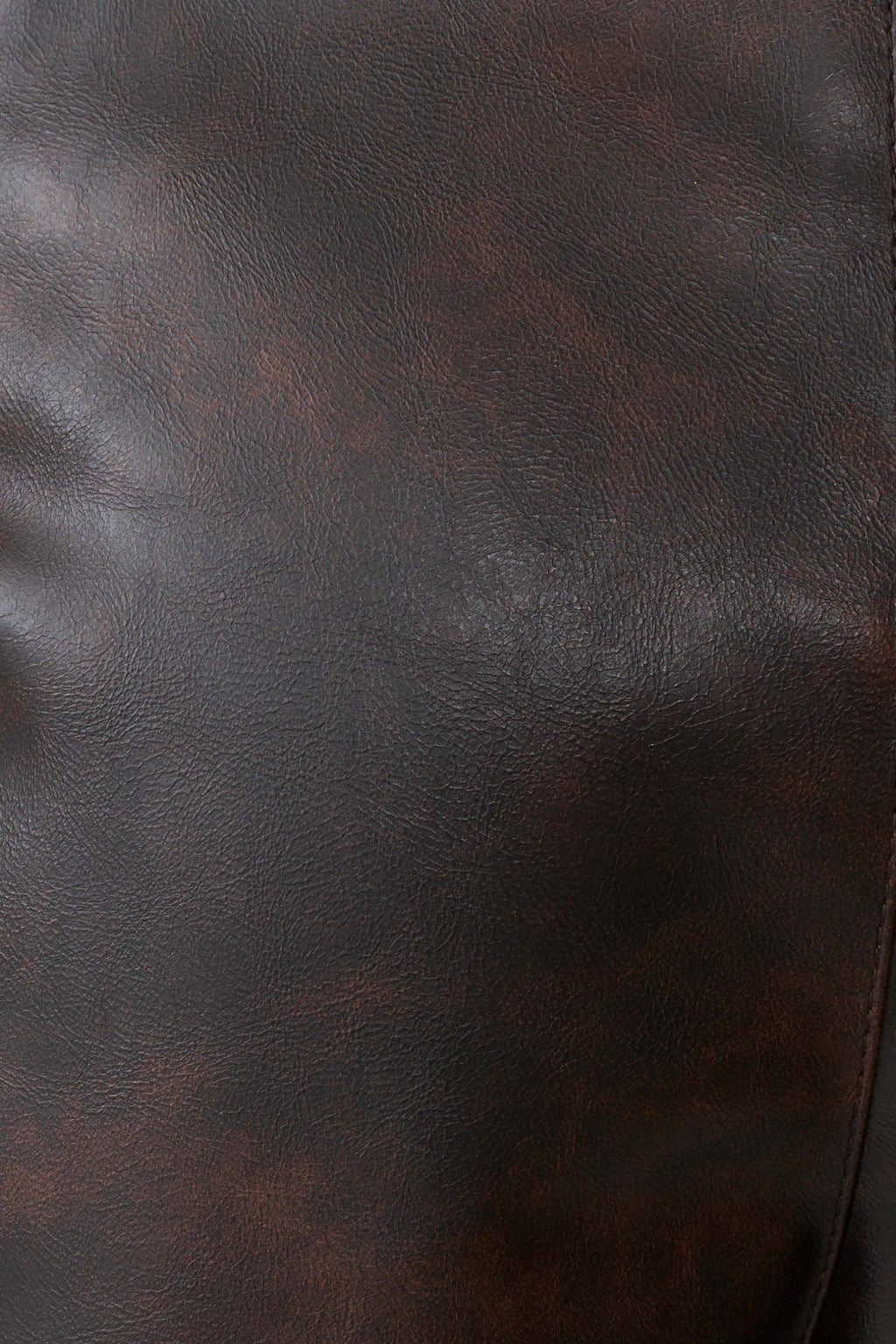 Adaline Faux Leather Cinch Waist Jacket - Dark Chocolate