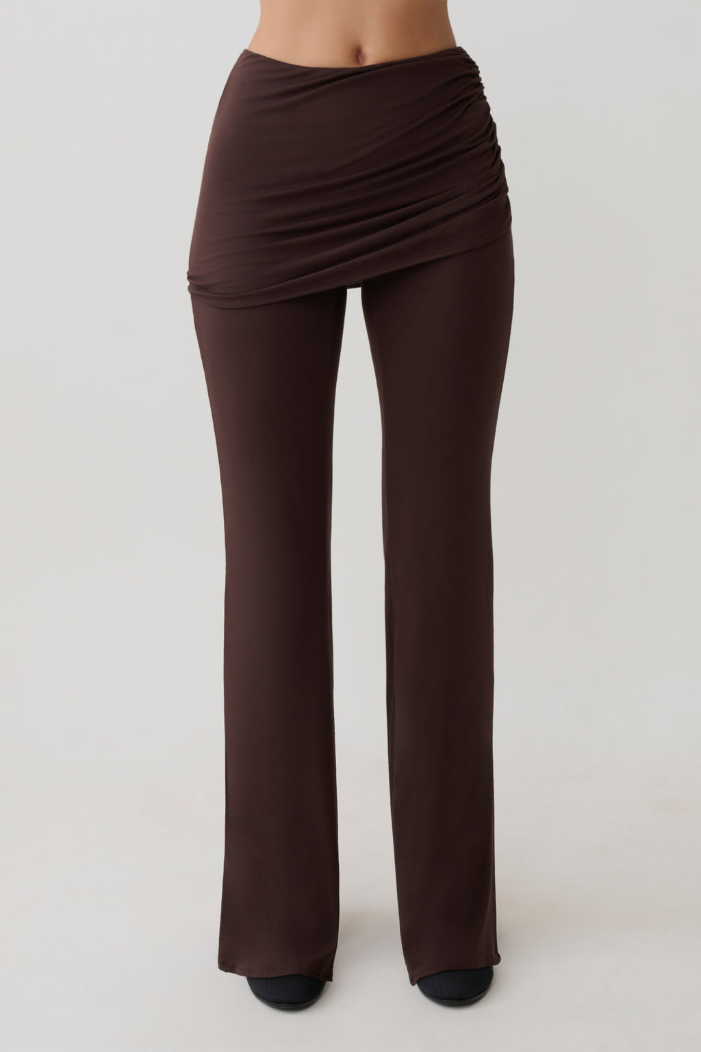 Keaton Modal Straight Leg Overlay Pant - Espresso