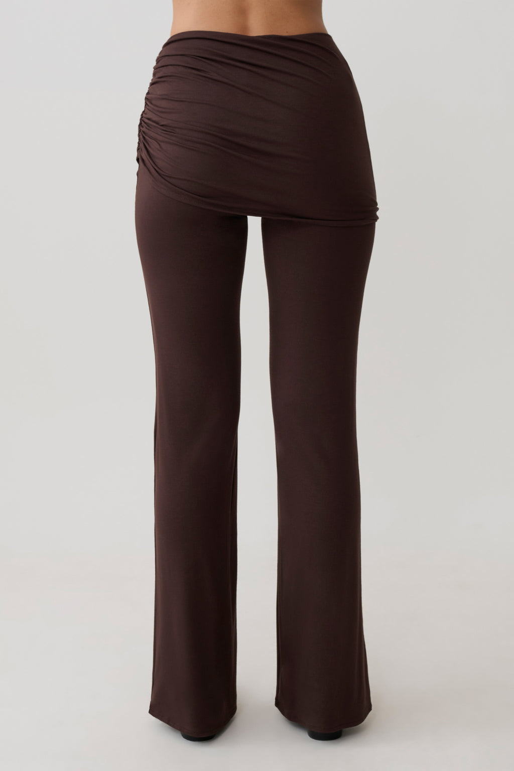 Keaton Modal Straight Leg Overlay Pant - Espresso