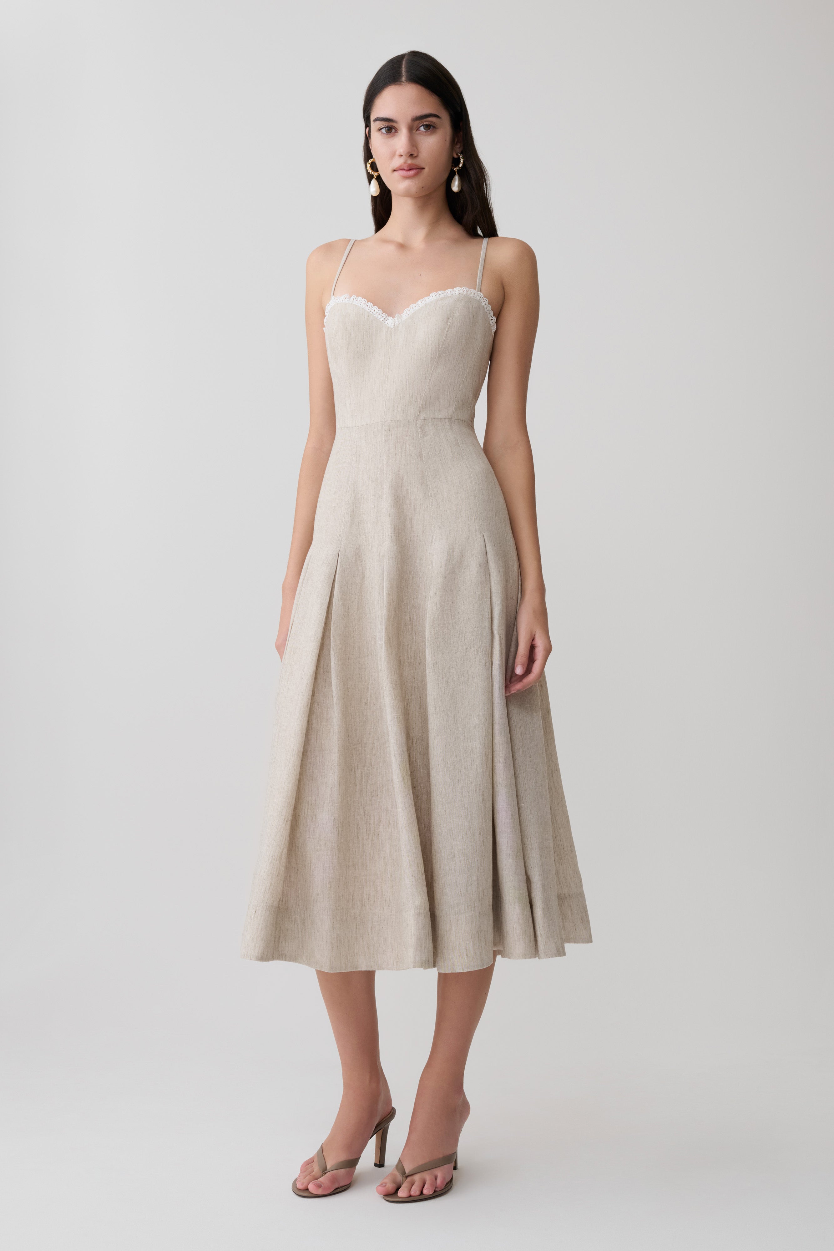Taylor Midi Dress - Natural