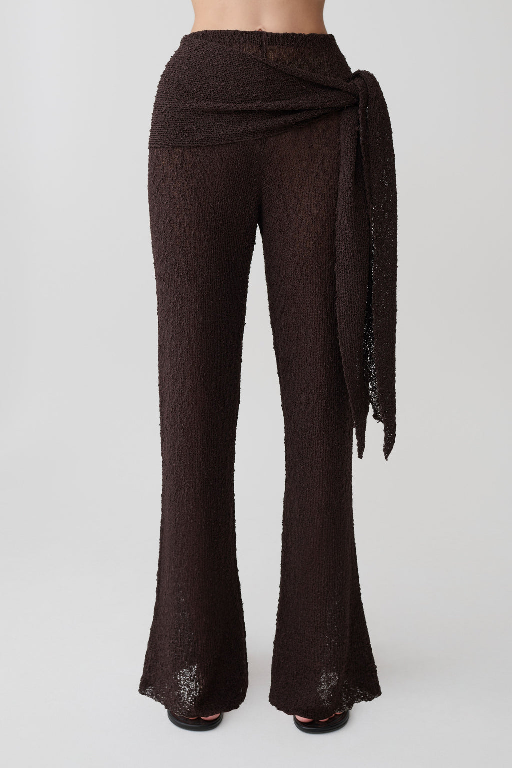 Mattais Boucle Knit Pants - Dark Chocolate