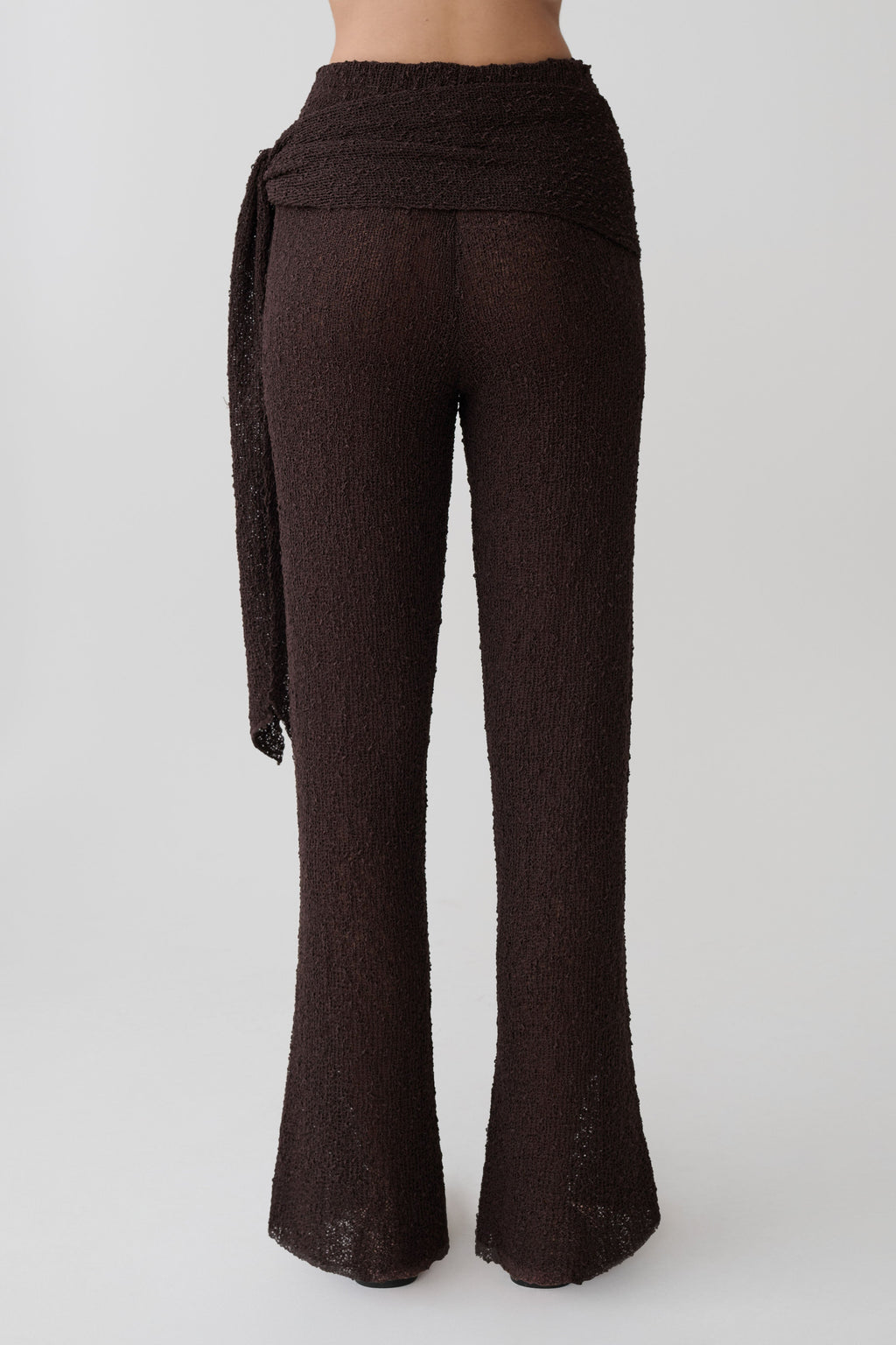 Mattais Boucle Knit Pants - Dark Chocolate