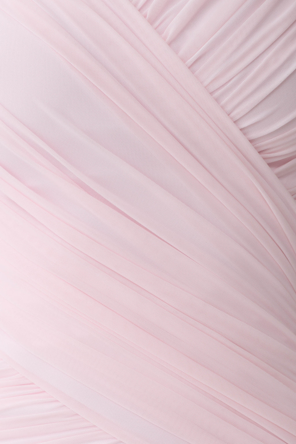 Monet Strapless Ruched Mesh Maxi Dress - Ballet Pink