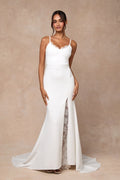 Esmeralda White Lace Mermaid Maxi Dress