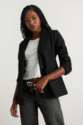 Sophisticated Chic Black Tweed Blazer