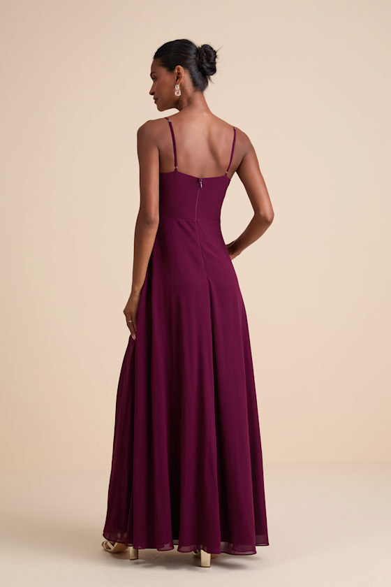 Sweeney Plum Purple Sleeveless Maxi Dress