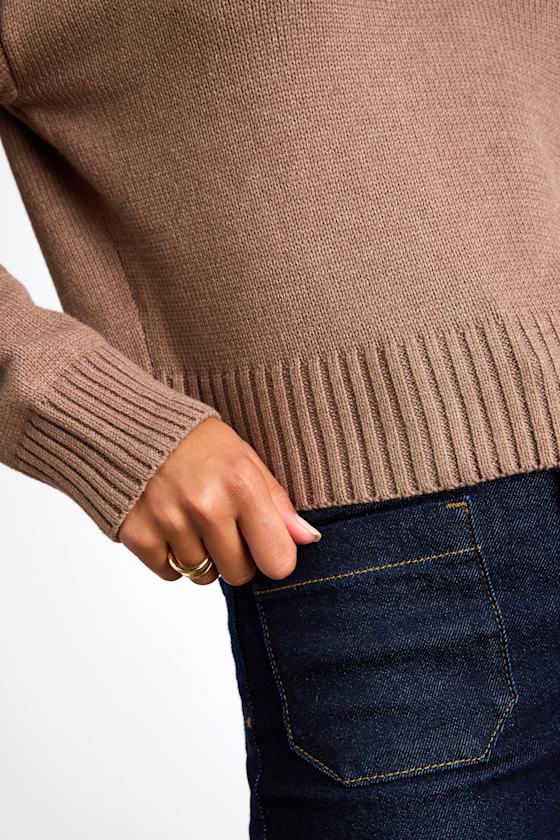 Cozy Forecast Light Brown Collared Pullover Sweater