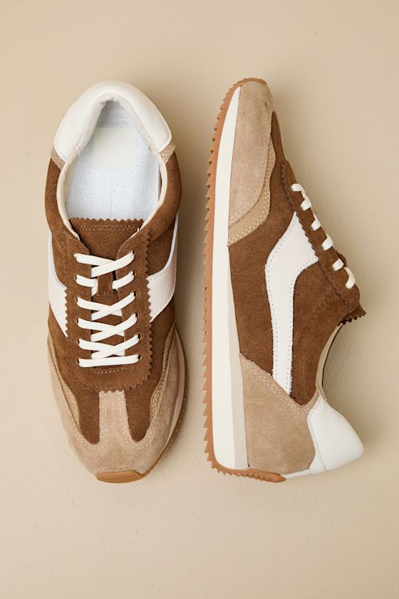 B.Ntcd Brown Multi Suede Leather Sneakers