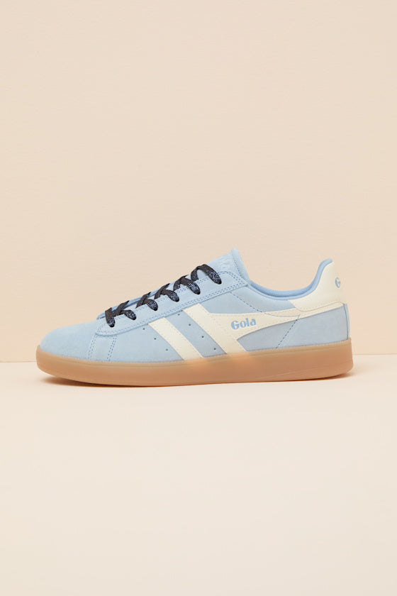 Aztec Air and Off White Suede Leather Lace-Up Sneakers