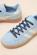 Aztec Air and Off White Suede Leather Lace-Up Sneakers