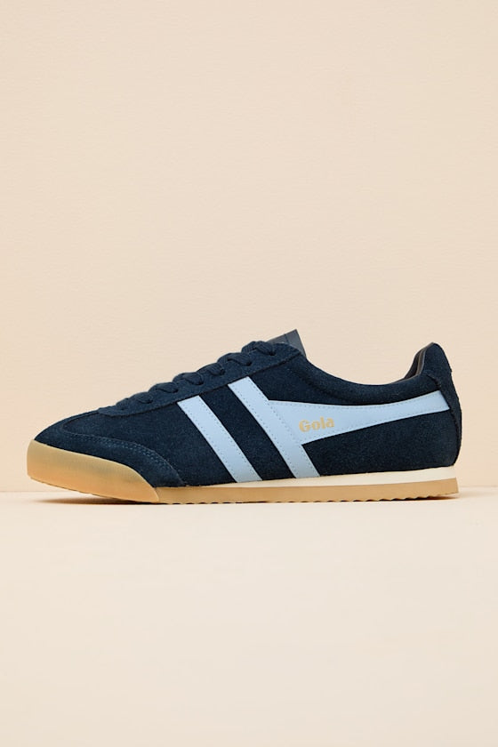 Apollo Navy and Air Suede Lace-Up Sneakers