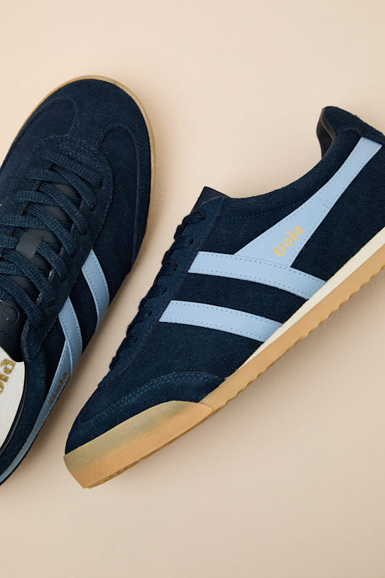 Apollo Navy and Air Suede Lace-Up Sneakers