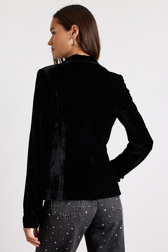 Cashton Black Velvet Blazer