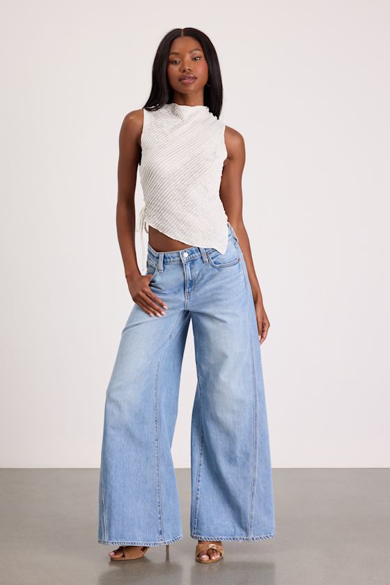 Wilder Light Wash Ultra Wide-Leg Jeans
