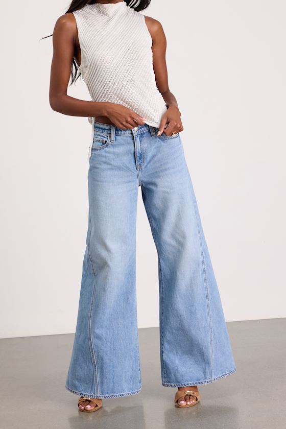 Wilder Light Wash Ultra Wide-Leg Jeans