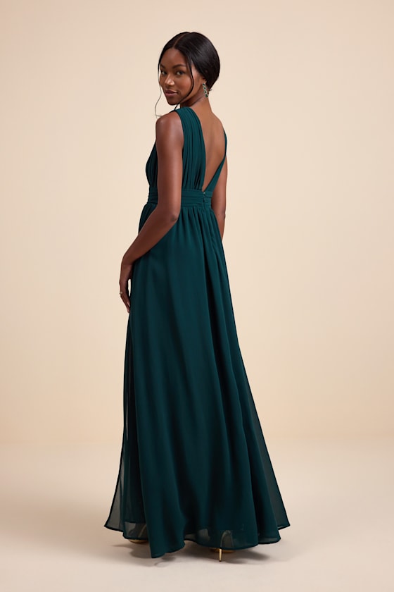 Heavenly Hues Emerald Green Maxi Dress