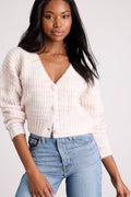 Amberlynn Ivory Space Dye Cropped Cardigan