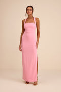 Glamorous Dedication Light Pink Sleeveless Column Maxi Dress