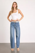 Trendiest Choice Medium Wash High-Rise Wide-Leg Jeans