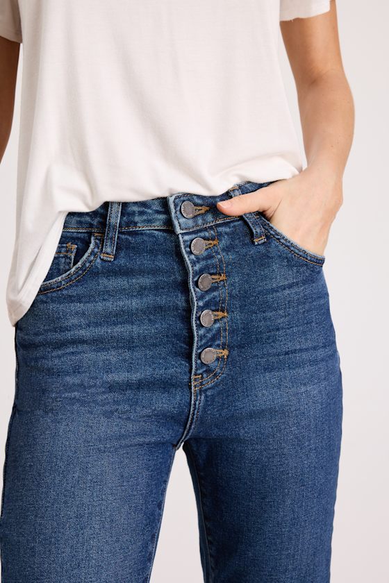 Forever a Trend Dark Wash High-Rise Mom Jeans