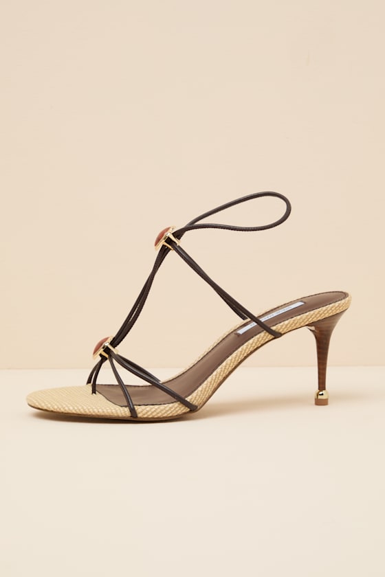 Ramos Brown Multi Strappy High Heel Sandals