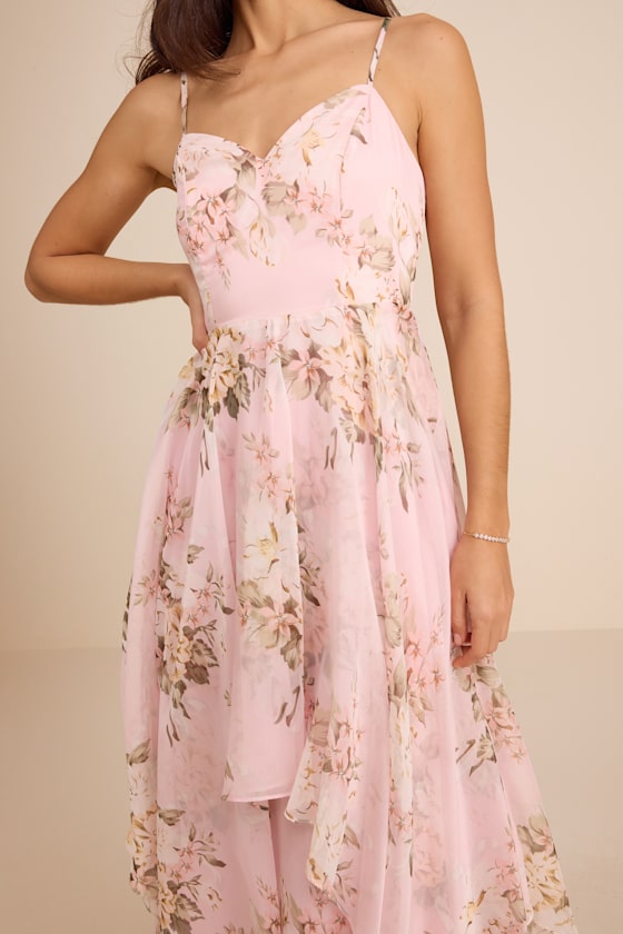 Breigh Blush Floral Sleeveless Maxi Dress