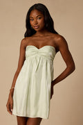 Clarissa Light Mint Tie-Back Mini Dress